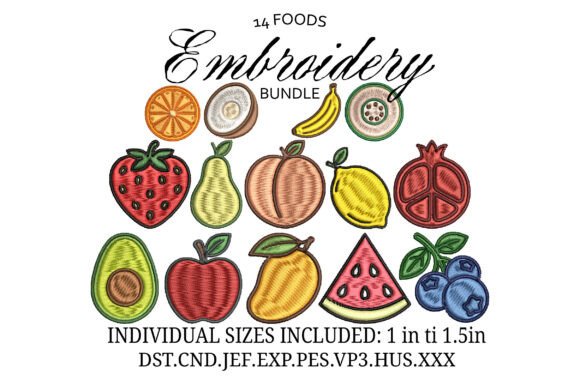 Download Foods Embroidery Designs - Design Collection