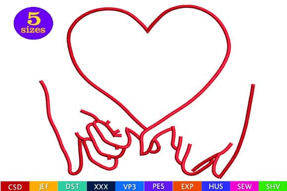 Download Pinky Promise Embroidery Design - Design Collection
