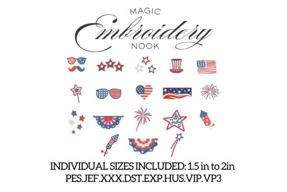 Download Mini 4th of July X 18 Designs - Design Collection