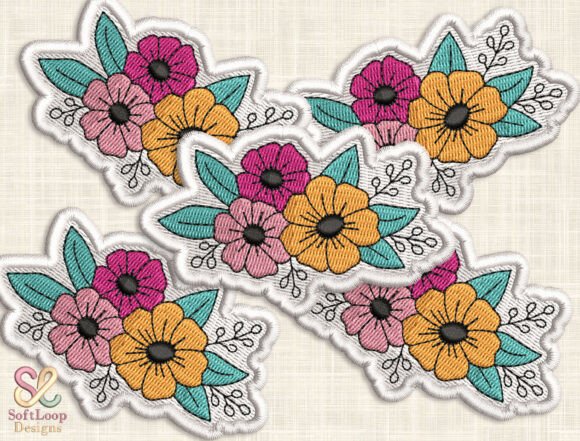 Download FLORAL BOUQUET Patch Embroidery Design - Design Collection