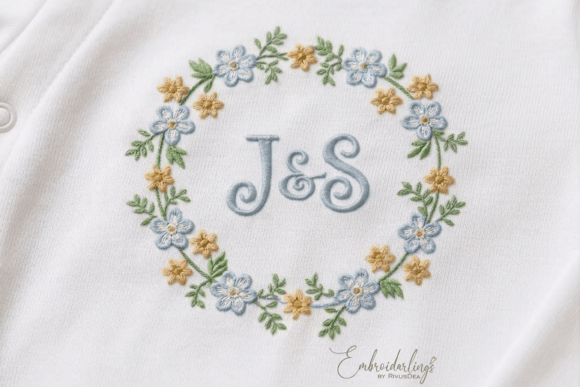 Download Baby Monogram Frame Embroidery Designs - Design Collection