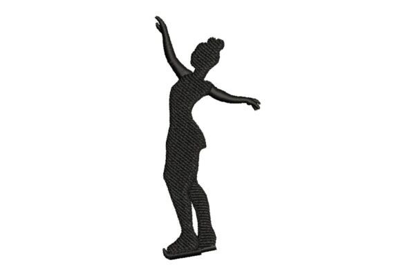 Download Ice Skater Silhouette Embroidery Design - Design Collection