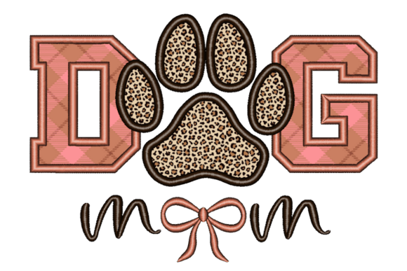 Download Dog Mom Applique Embroidery Design - Design Collection