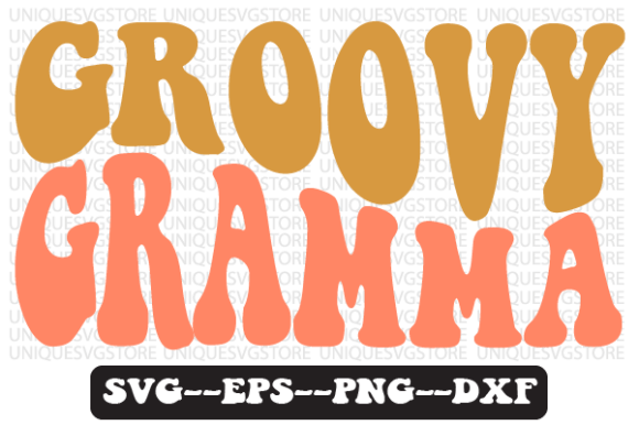 Download Groovy Gramma Wavy Retro Svg Design - Design Collection