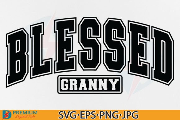 Download Blessed Granny SVG, Retro Varsity Design - Design Collection