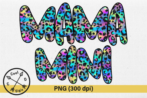 Download Mama and Mini Neon Leopard Mama Design - Design Collection