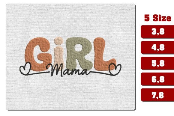 Download Girl Mama Machine Embroidery Design File - Design Collection