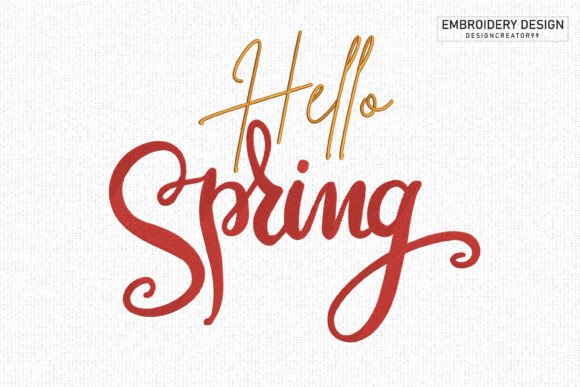 Download Hello Spring Embroidery Design - Design Collection