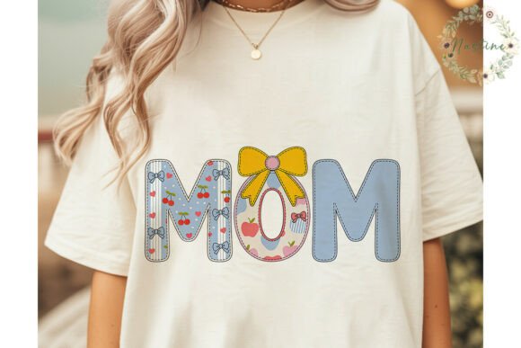 Download Cute Applique MOM Sublimation Design - Design Collection
