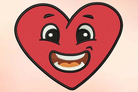 Download Laughing Heart Embroidery Design - Design Collection