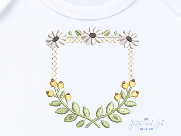 Download Daisy Monogram Frame Embroidery Design - Design Collection