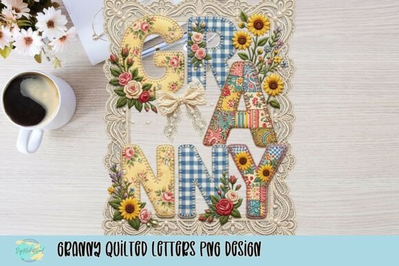 Download Granny Quilted Letters PNG Design - Design Collection