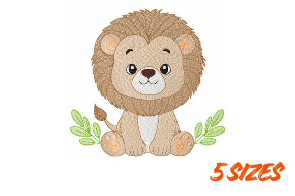 Download Cute Baby Lion Embroidery Design Set - Design Collection