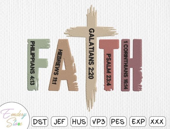 Download FAITH Embroidery Design - Design Collection