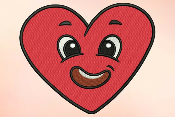 Download Emoji Heart Embroidery Design - Design Collection