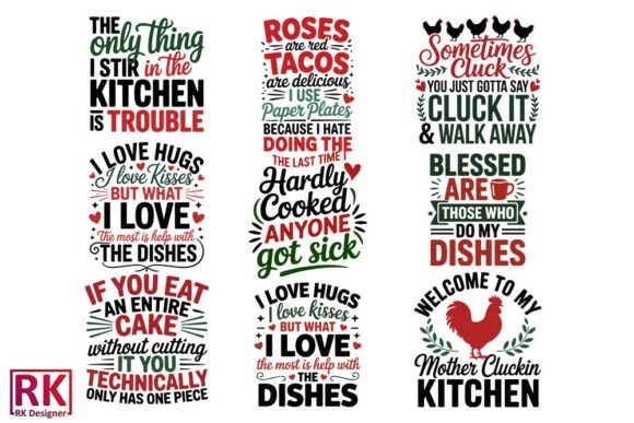Download *Funny Kitchen Towels Svg Design Bundle* - Design Collection
