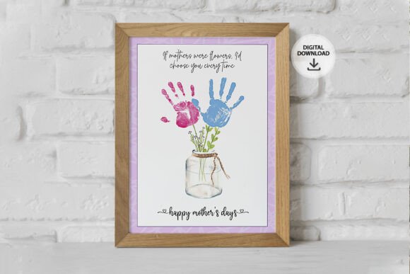 Download Mother's Day Handprint Craft Gift SVG - Craft Collection