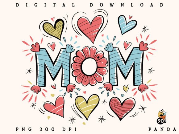 Download Brushstroke Mom, Hand Drawn Mom Design - Design Collection