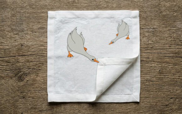 Download Funny Geese Machine Embroidery Design - Design Collection